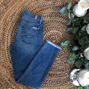 7 for all mankind Skinny ankle gray jeans